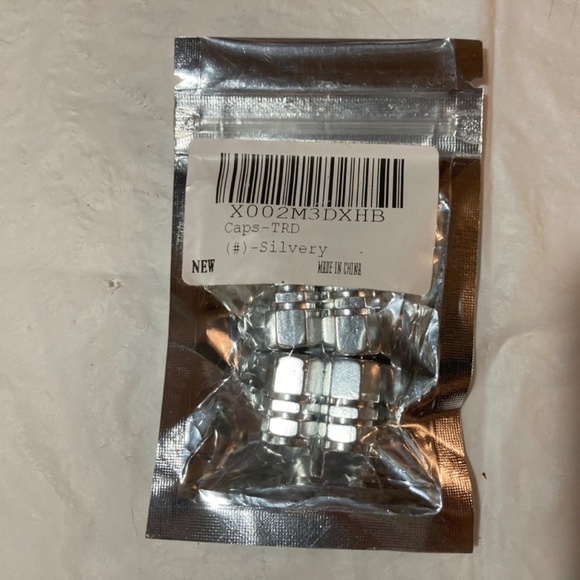 Silver Toyota TRD Valve Stem Covers - Picture 2 of 2